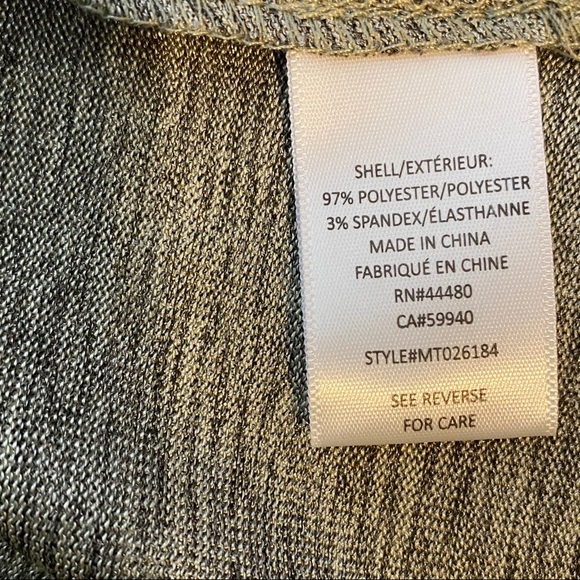 Fourteenth‎ Place Gold Silver Metallic Front Knot Top- Small Long Sleeve - Picture 4 of 7